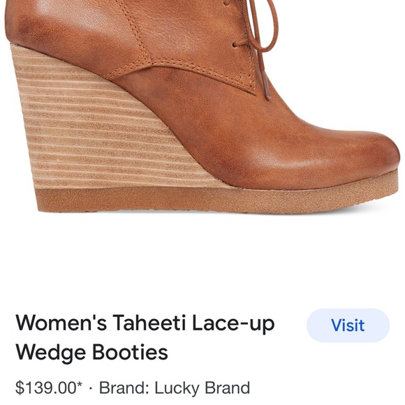 Lucky Brand lace up wedge booties. - Picture 15 of 15